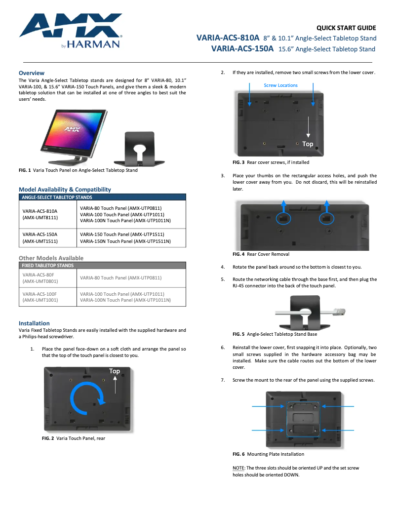 Imagen de la primera página del manual del dispositivo VARIA-ACS-150A
