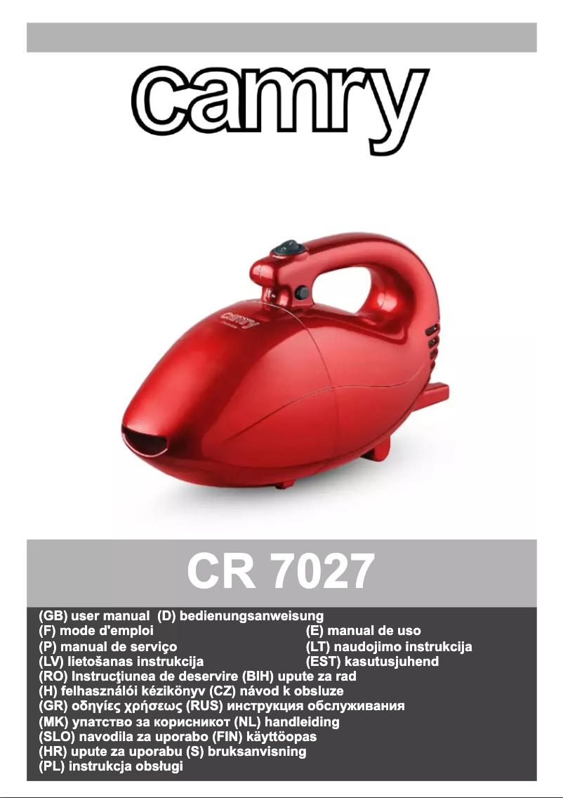 Imagen de la primera página del manual del dispositivo CR 7027