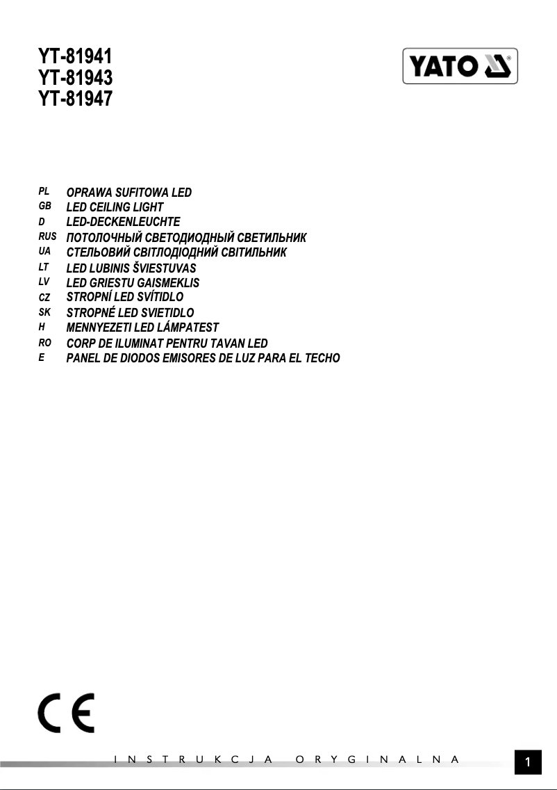 Página nº 1 - Manual de usuario Yato YT-81941