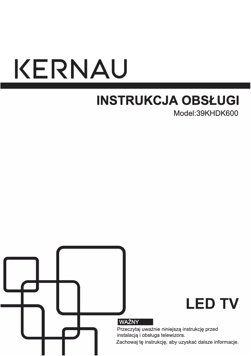 Imagen de la primera página del manual del dispositivo 39 KHDK 600