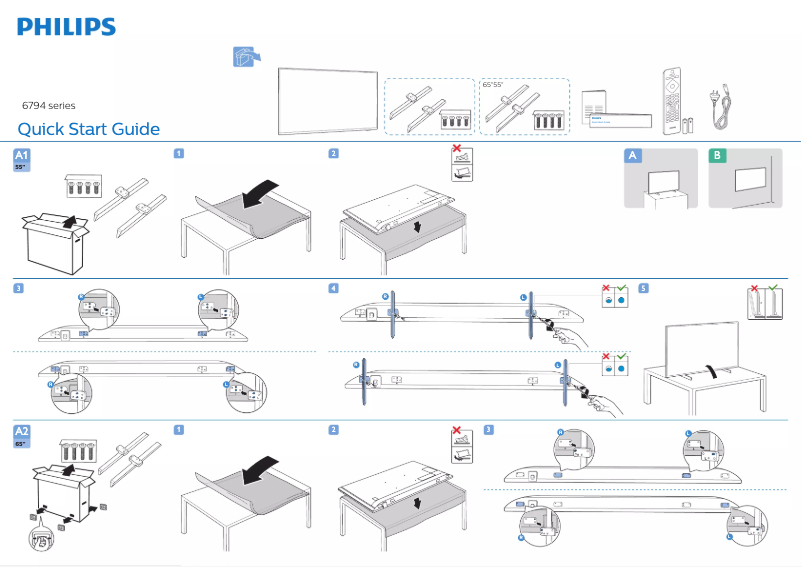 Página 1 del manual Guía de inicio rápido Philips 65PUT6794