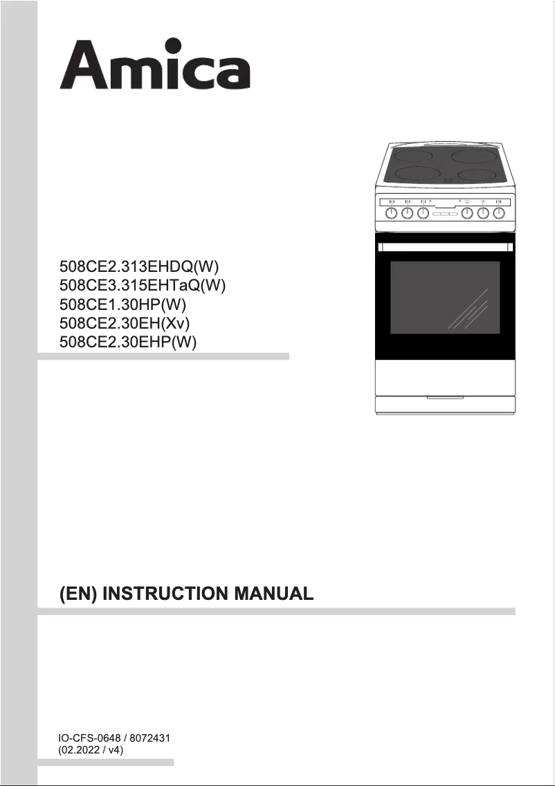 Página 1 del manual Etiqueta energética Amica 58CE2.30(Xv)
