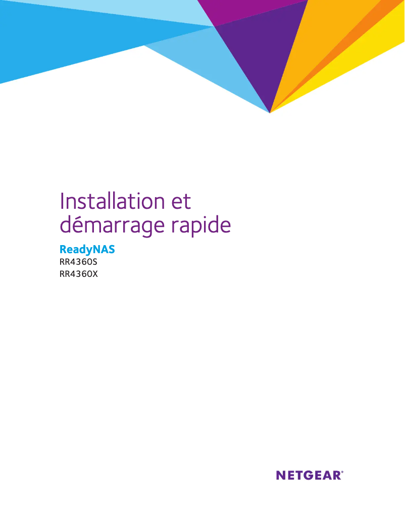 Imagen de la primera página del manual del dispositivo ReadyNAS RR4360X
