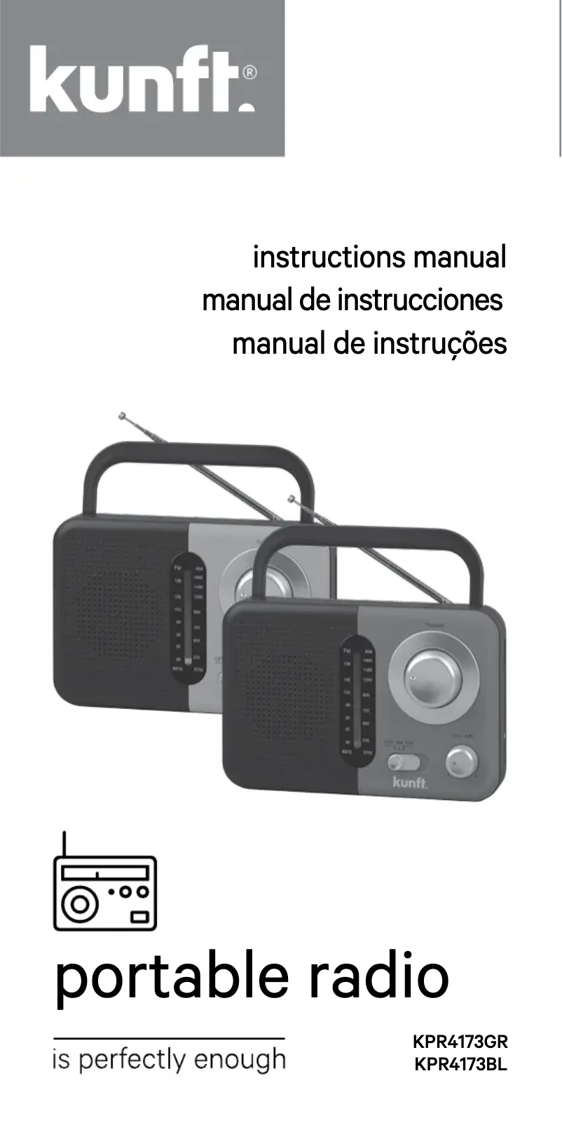 Imagen de la primera página del manual del dispositivo KPR4173