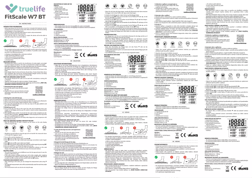 Página nº 1 - Manual de usuario TrueLife FitScale W7 BT