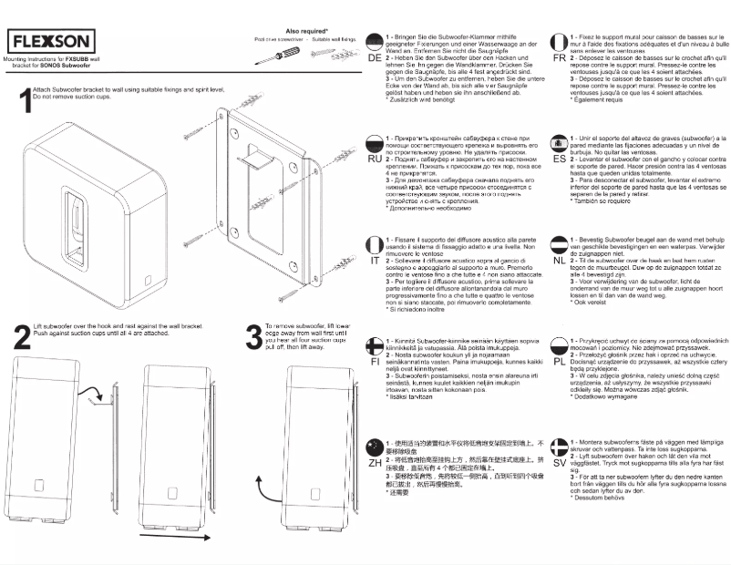 Página 1 del manual Manual de usuario Flexson FXSUBB