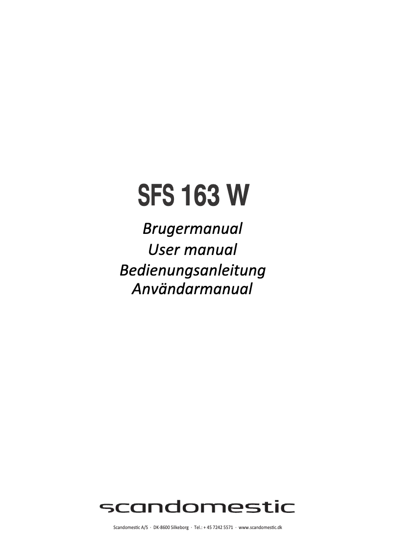Imagen de la primera página del manual del dispositivo SFS 163 W