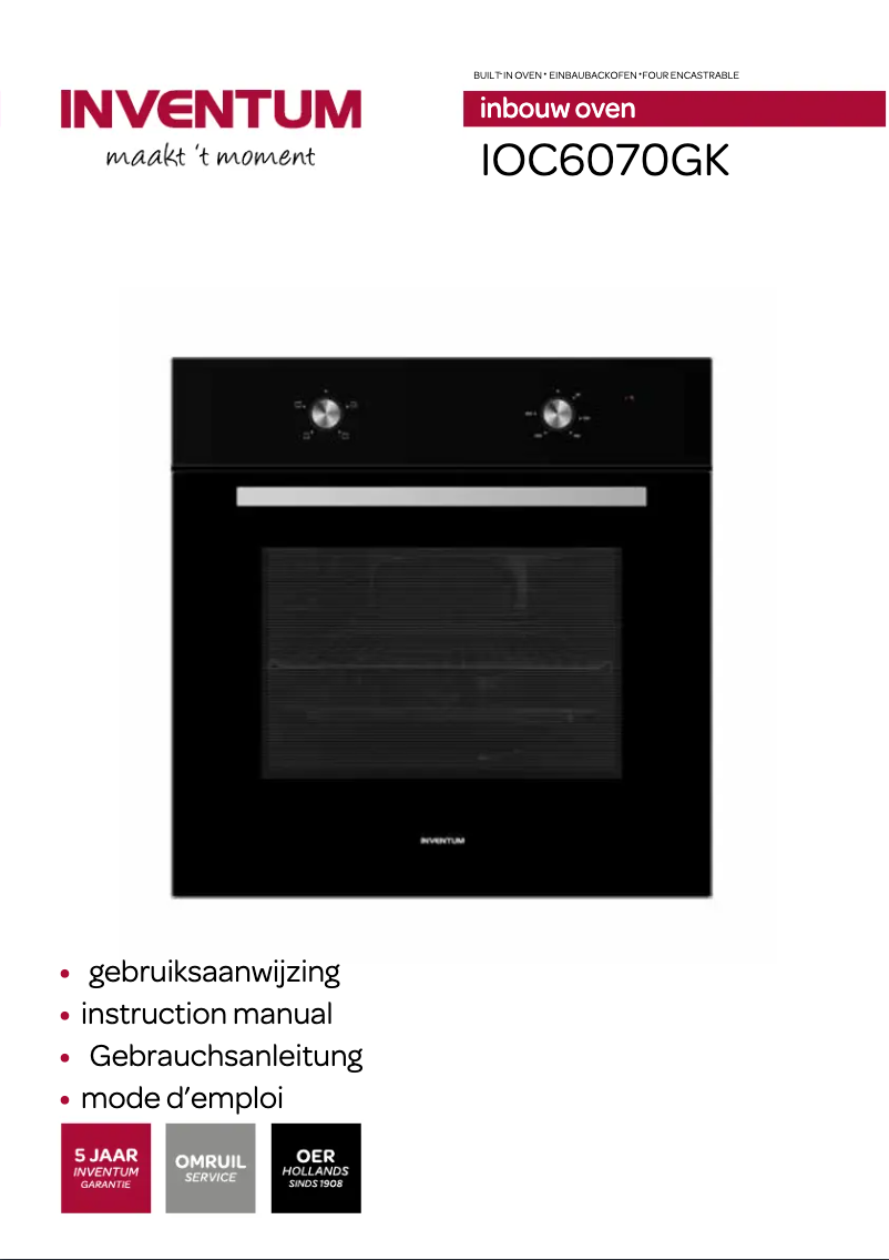 Imagen de la primera página del manual del dispositivo IOC6070GK