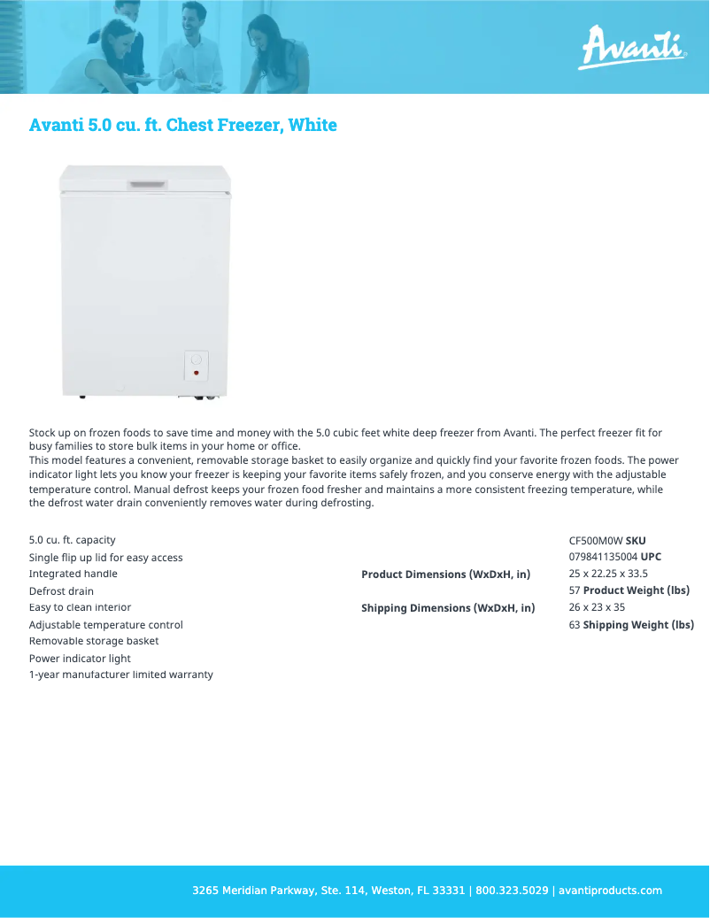 Imagen de la primera página del manual del dispositivo CF500M0W