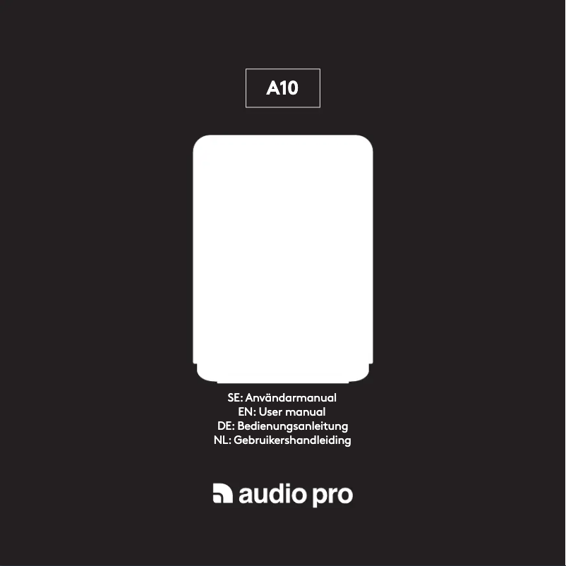 Página 1 del manual Manual de usuario Audio Pro A10