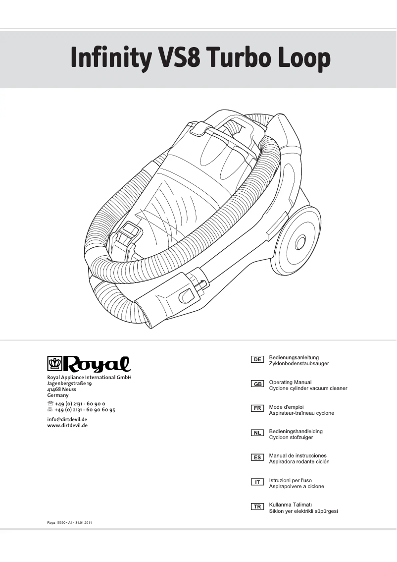 Imagen de la primera página del manual del dispositivo Infinity VS8 Turbo M5036-4