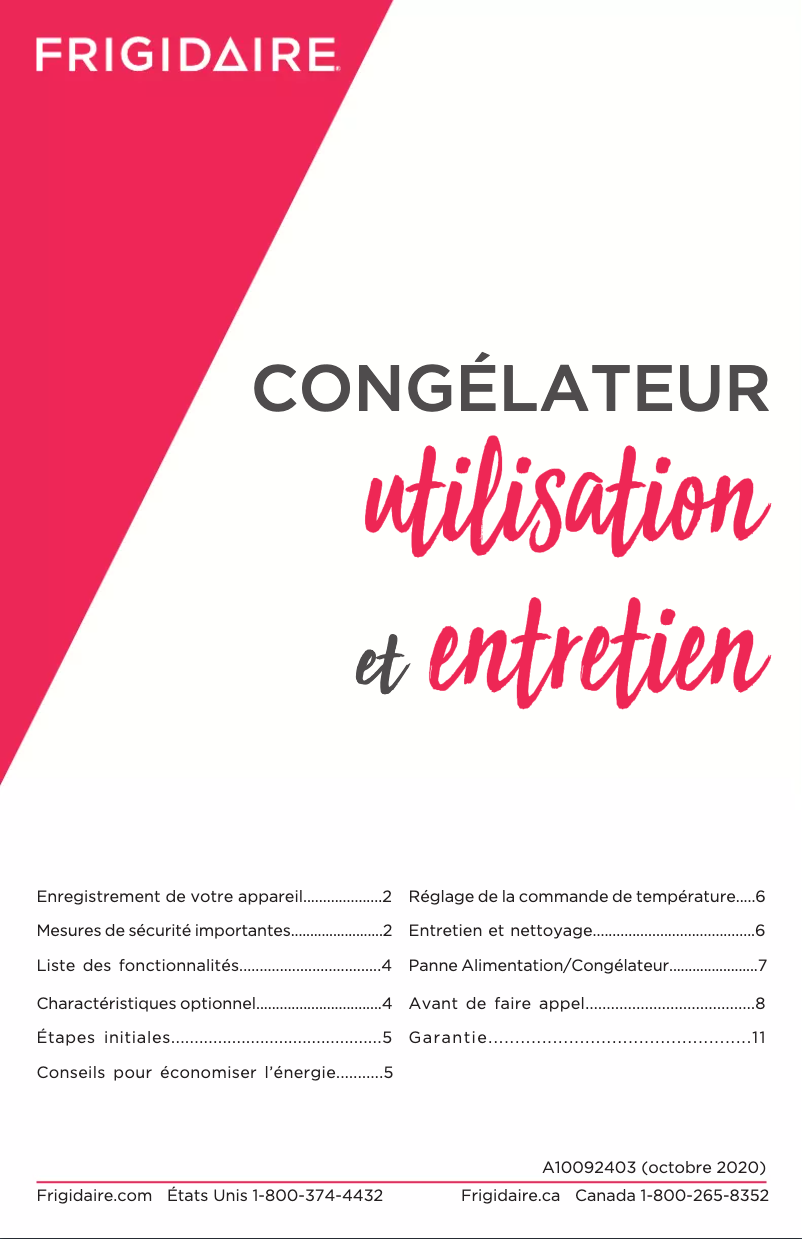 Imagen de la primera página del manual del dispositivo FFCL1542AW