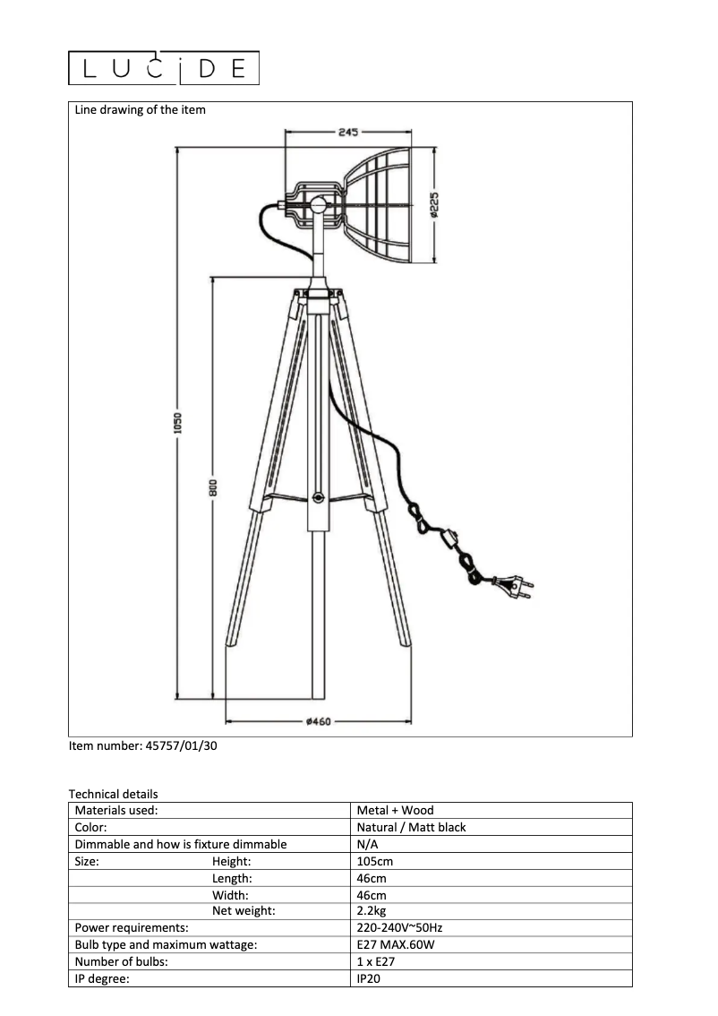 Imagen de la primera página del manual del dispositivo Joshua 45757/01/30