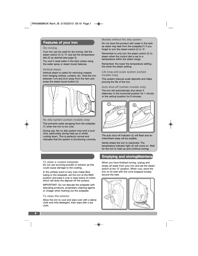 Página 1 del manual Manual de usuario Morphy Richards ComfiGrip 301017