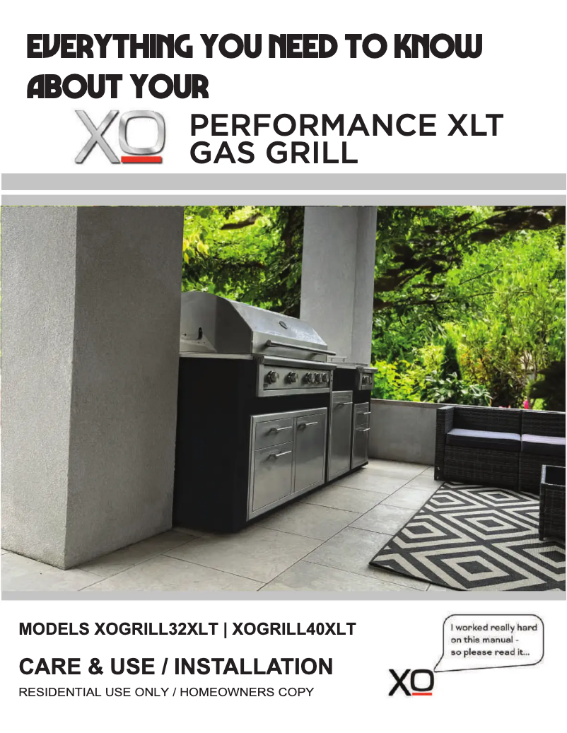 Página 1 del manual Manual de usuario XO XOGRILL40XLTL
