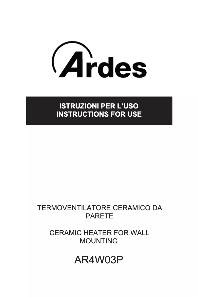 Página nº 1 - Manual de usuario Ardes AR4W03P