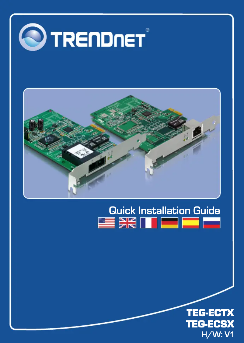 Página 1 del manual Manual de usuario TRENDnet TEG-ECTX