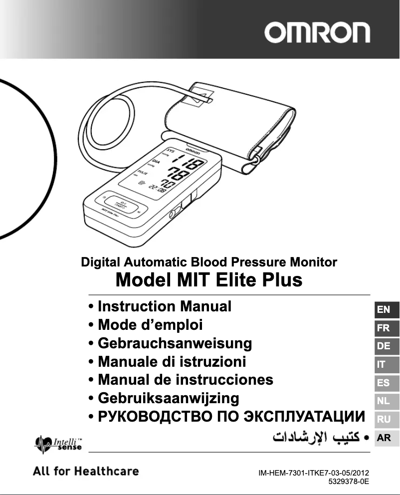 Imagen de la primera página del manual del dispositivo MIT Elite Plus