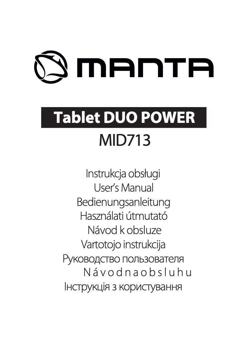 Página 1 del manual Manual de usuario Manta Duo Power MID713