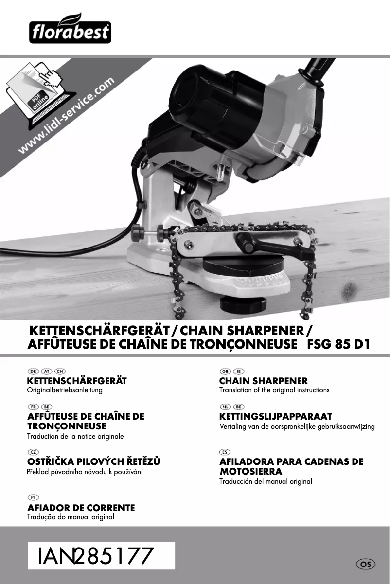 Imagen de la primera página del manual del dispositivo FSG 85 D1