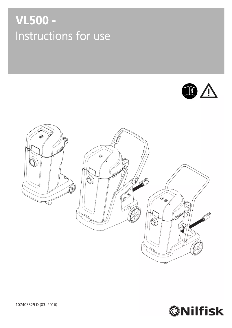 Página 1 del manual Manual de usuario Nilfisk VL500 35 BSF