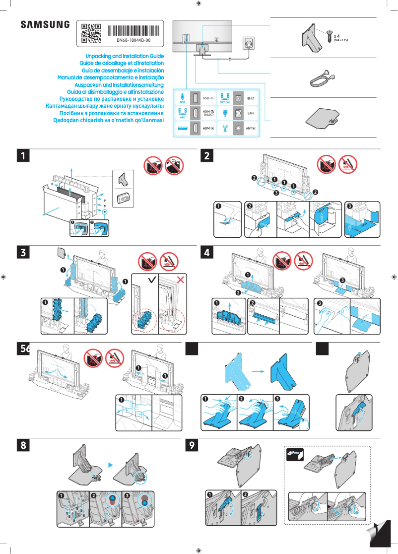 Página 1 del manual Guía de instalación Samsung QA98QN90DAU
