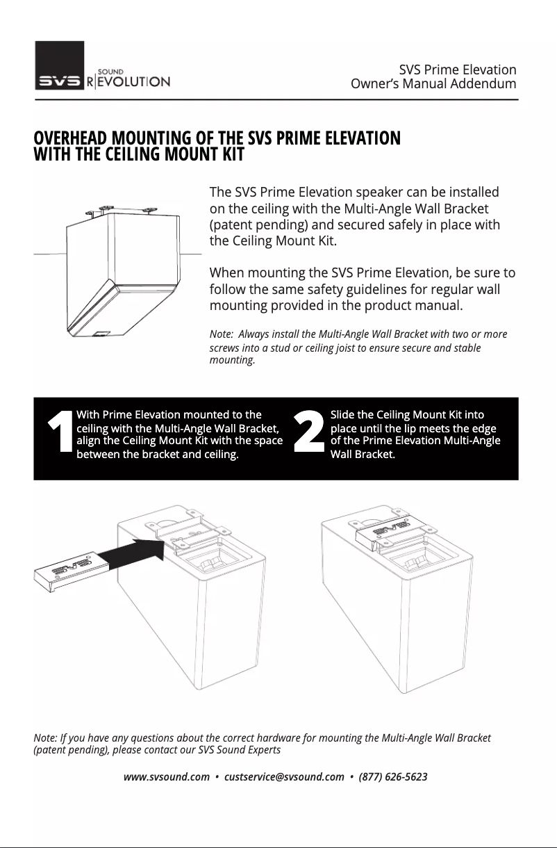 Página nº 1 - Guía de instalación SVS Prime Elevation