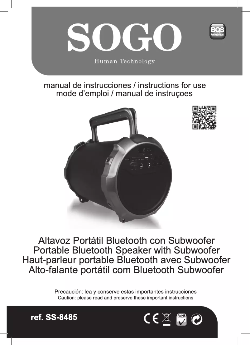 Página 1 del manual Manual de usuario Sogo SS-8485