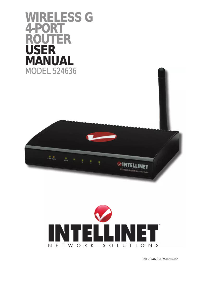 Página 1 del manual Manual de usuario Intellinet Wireless G 4-Port Router 524636