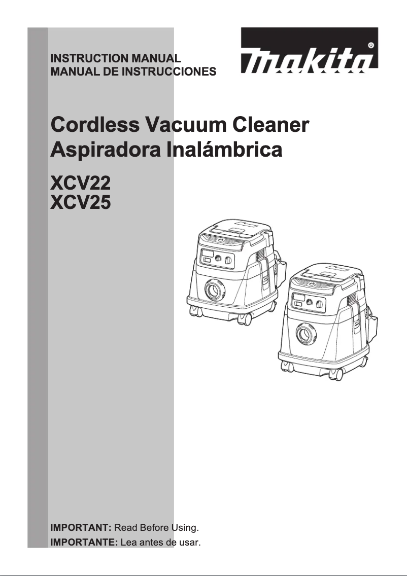 Página 1 del manual Manual de usuario Makita XCV22