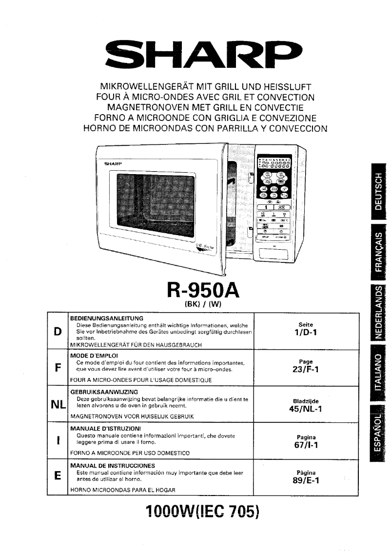Página 1 del manual Manual de usuario Sharp R950A