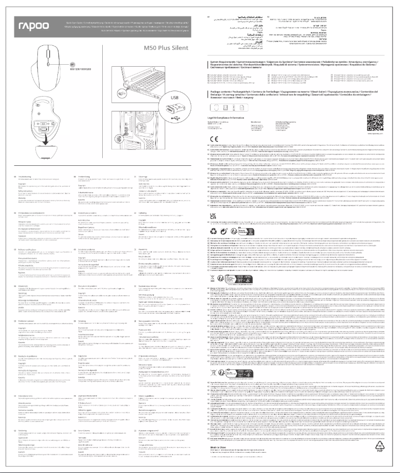 Página 1 del manual Manual de usuario Rapoo M50 Plus Silent