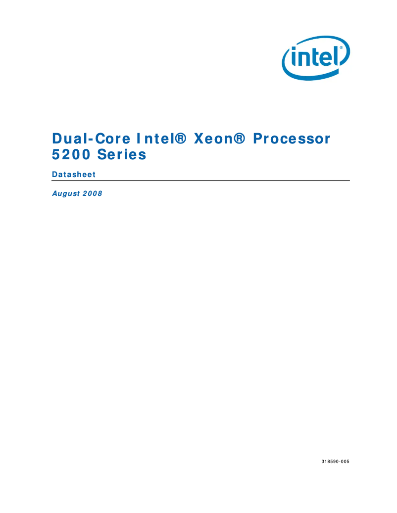 Imagen de la primera página del manual del dispositivo Intel Xeon E5205