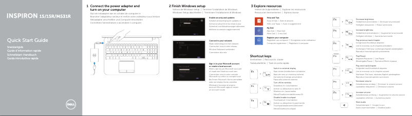 Imagen de la primera página del manual del dispositivo Inspiron 3521