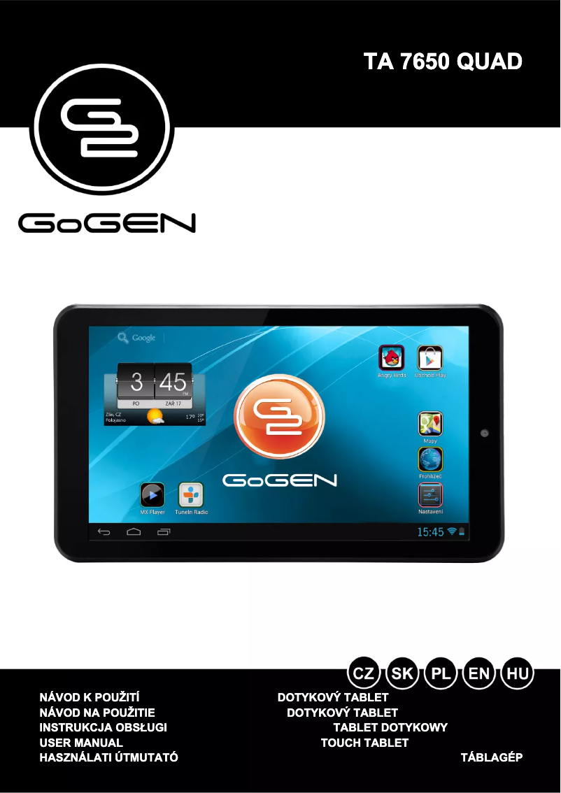 Imagen de la primera página del manual del dispositivo TA 7650 QUAD