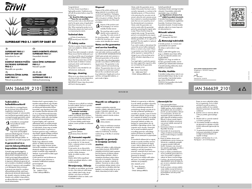 Imagen de la primera página del manual del dispositivo IAN 366639