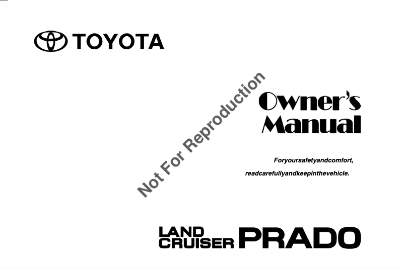 Imagen de la primera página del manual del dispositivo Land Cruiser Prado (2009)