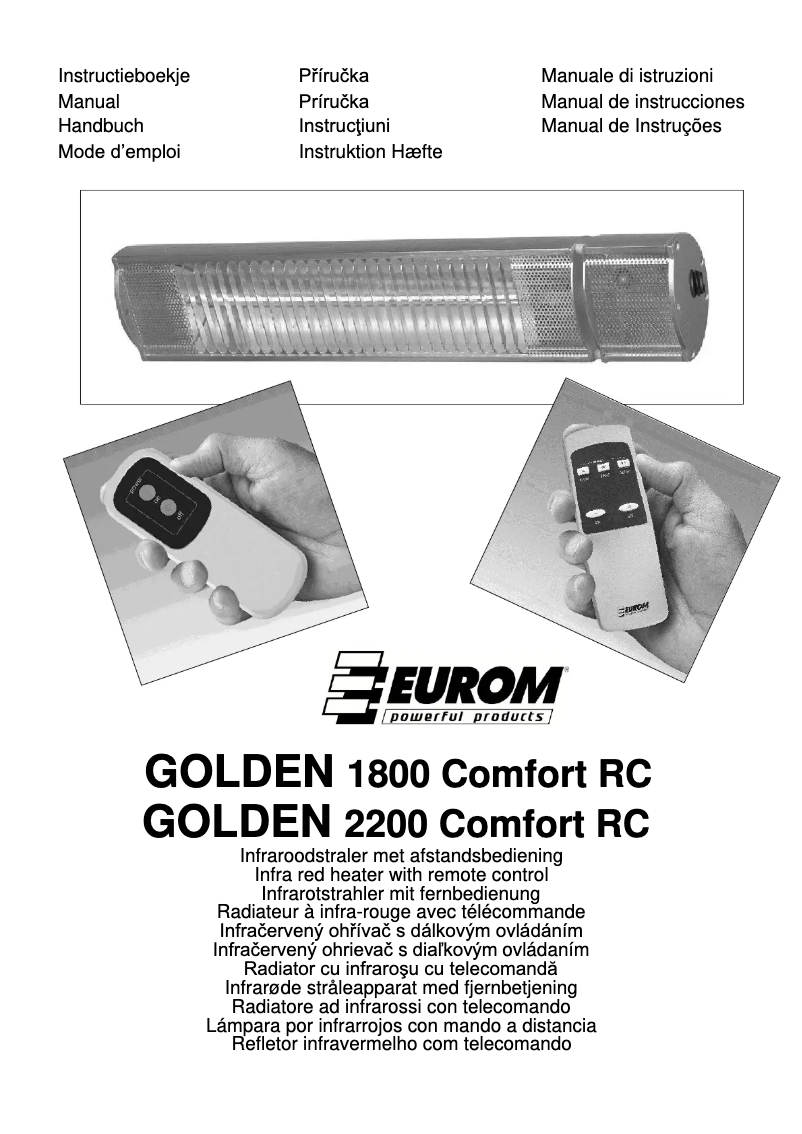 Página nº 1 - Manual de usuario Eurom GOLDEN 2200 Comfort RC