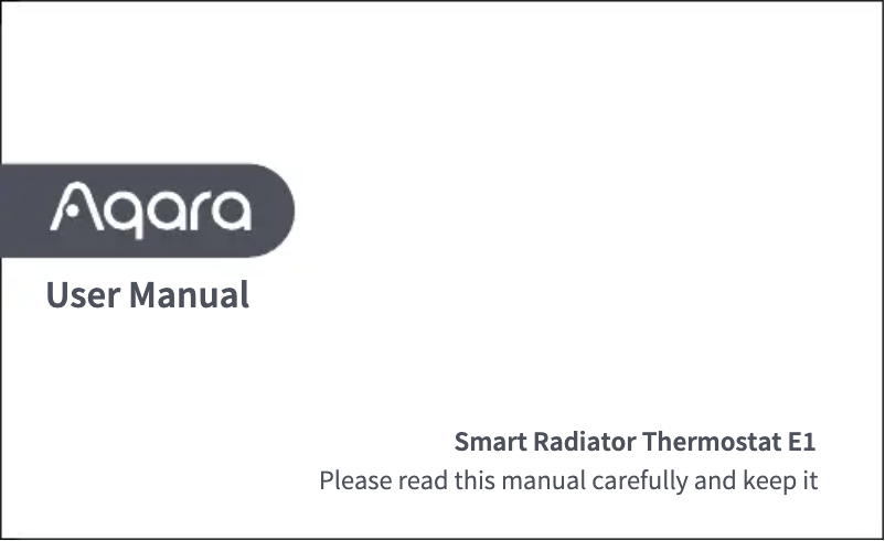 Página 1 del manual Manual de usuario Aqara Smart Radiator Thermostat E1