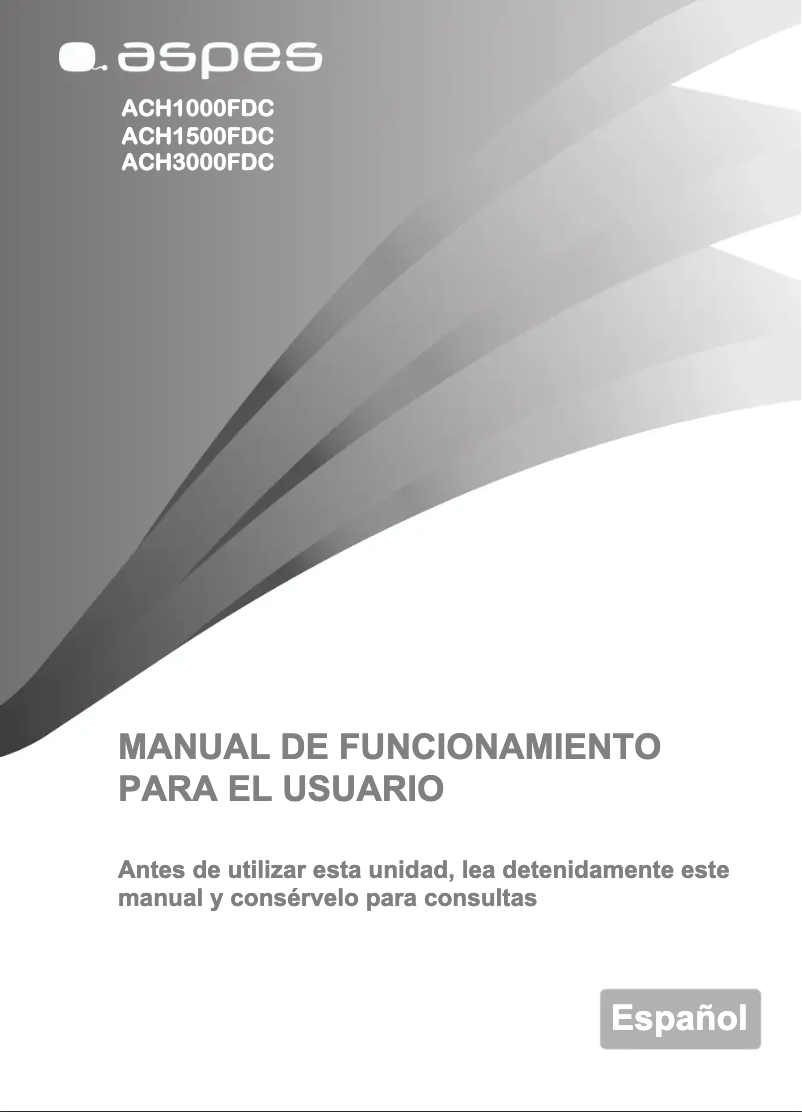 Imagen de la primera página del manual del dispositivo ACH1500FDC