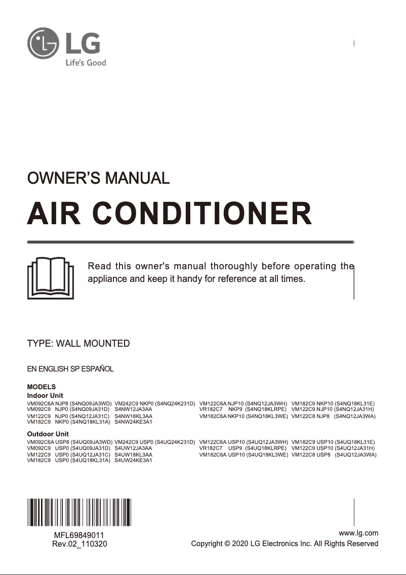 Imagen de la primera página del manual del dispositivo VM122C6A