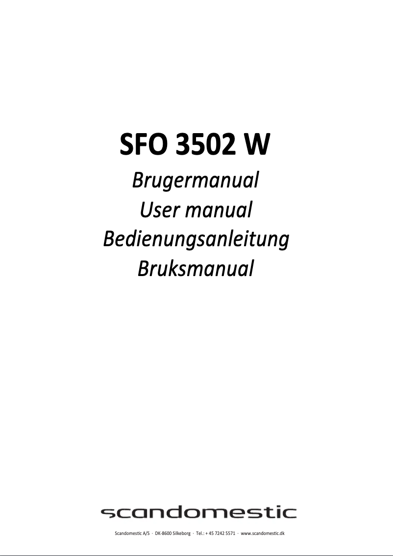 Página 1 del manual Manual de usuario Scandomestic SFO 3502 W