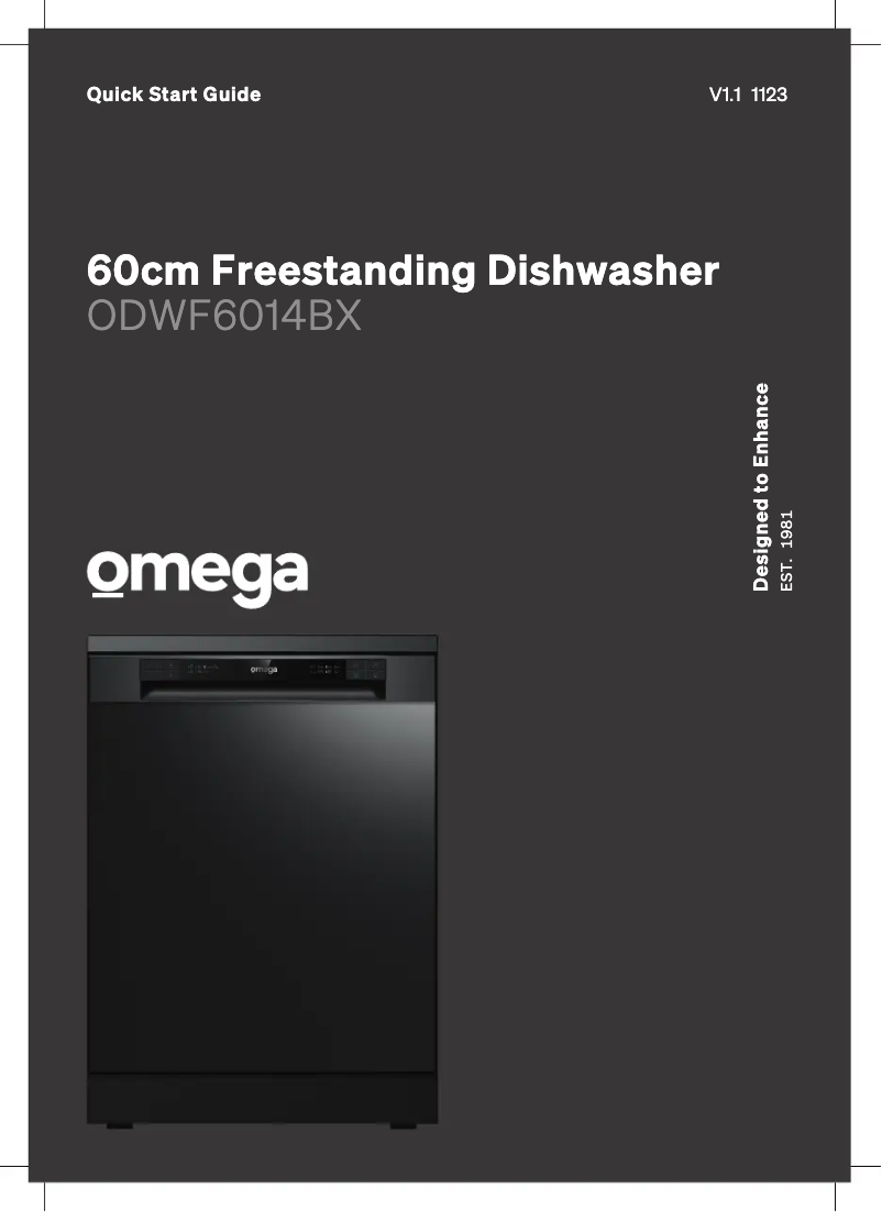 Página 1 del manual Guía de inicio rápido Omega ODWF6014BX