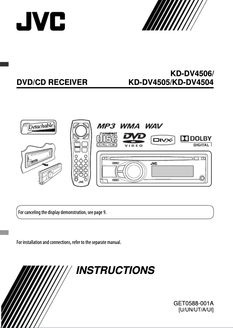 Página 1 del manual Manual de usuario JVC KD-DV4505