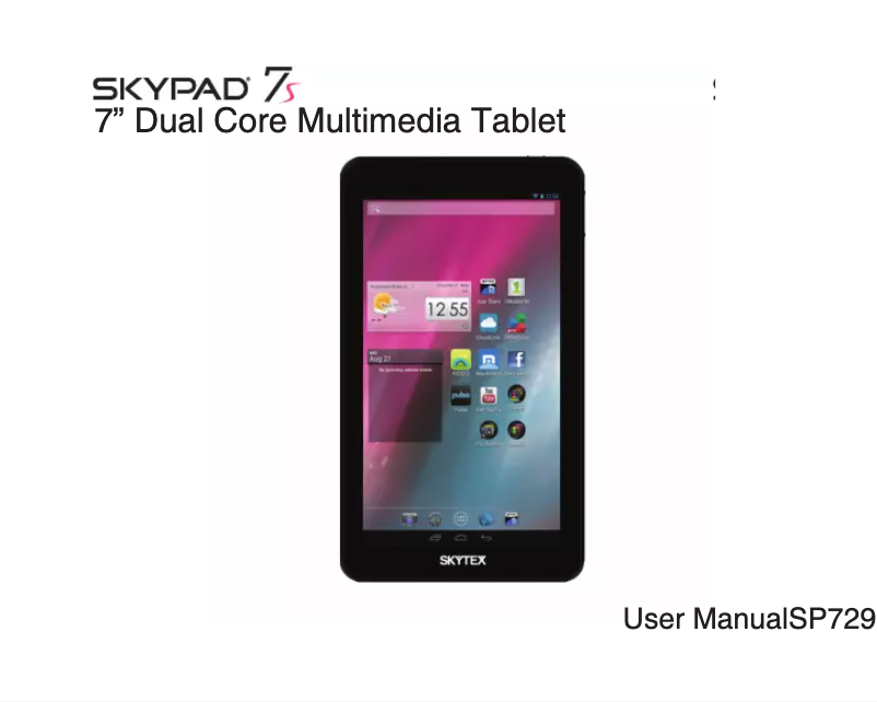 Página 1 del manual Manual de instrucciones Skytex Skypad 7s