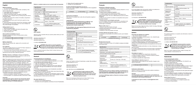 Imagen de la primera página del manual del dispositivo BNE001
