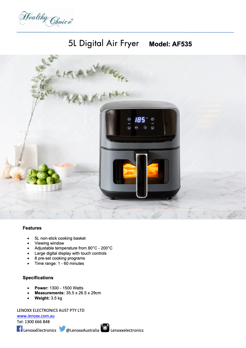 Imagen de la primera página del manual del dispositivo AF535