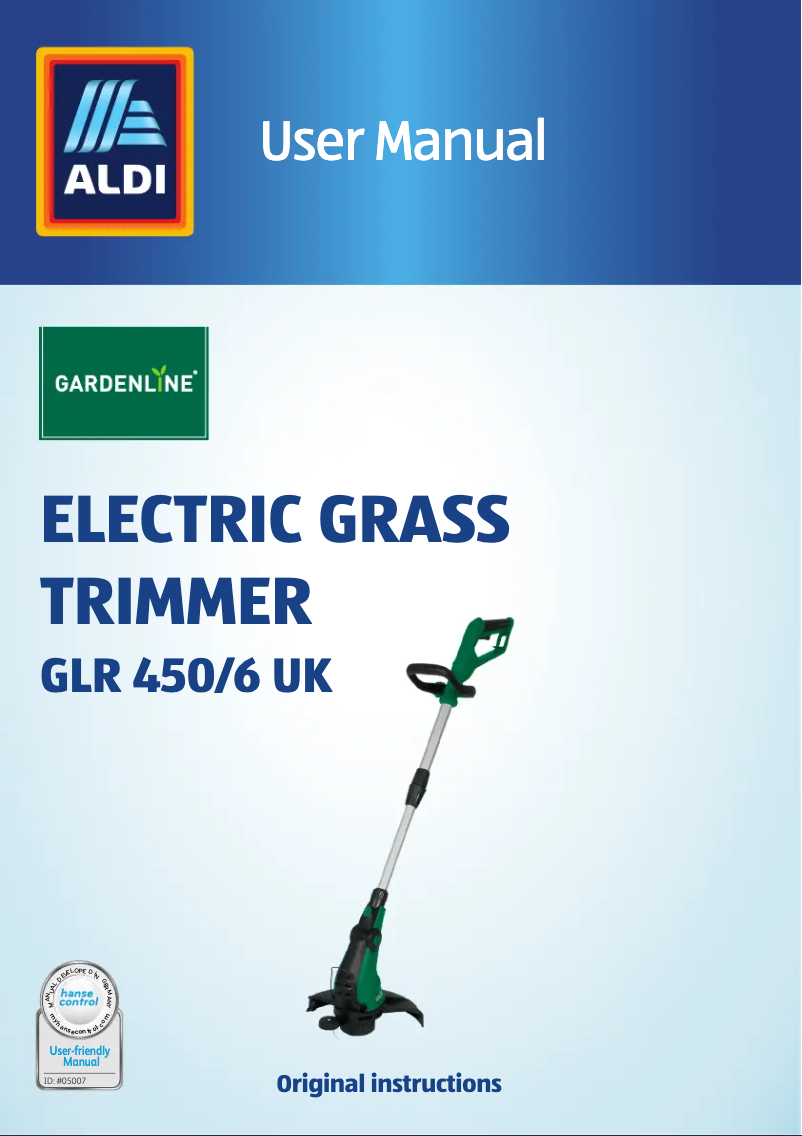 Página nº 1 - Manual de usuario Gardenline GLR 450/6