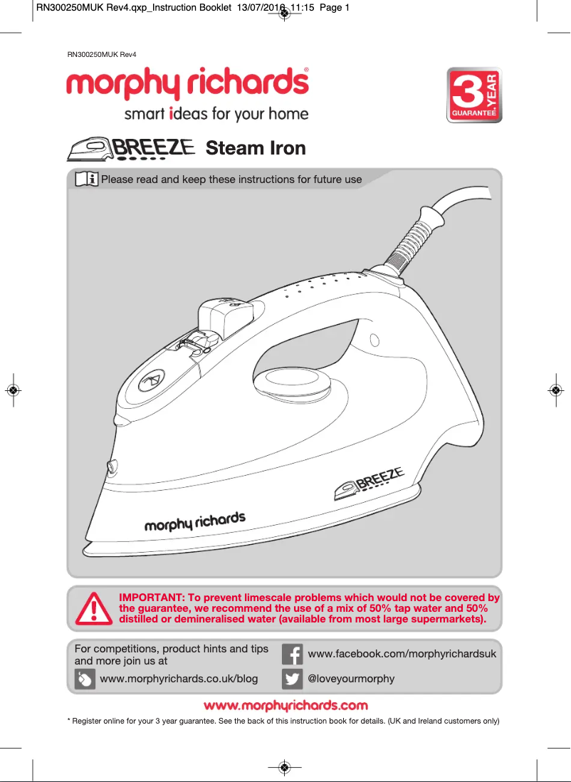 Imagen de la primera página del manual del dispositivo Breeze 300275