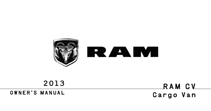 Página 1 del manual Manual de usuario RAM C/V (2013)